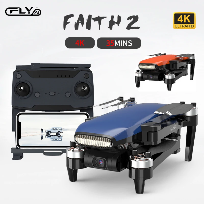 C FLY Вера 2 GPS Дрон с разрешением 4K HD Камера 3 осевому гидростабилизатору