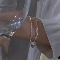 popular silver plated bracelet shiny bracelet versatile exquisite bracelet birthday party gifts women fashion jewelry