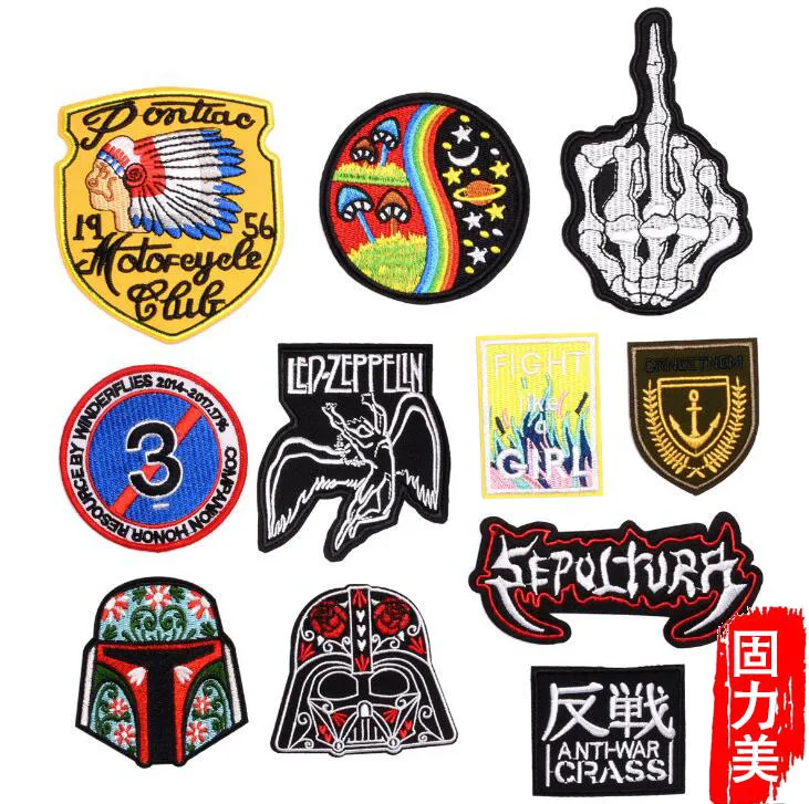 10 шт. маска с вышивкой в виде черепа человека пальца орла солнца луны