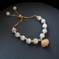 wholesale real gold opal bracelet korean fashion wild shell natural pearl bracelet fashionable women adjustable bracelet