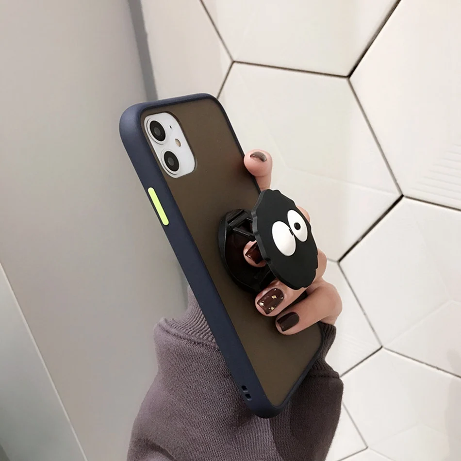 For Redmi Note 8T 8 Pro 7 6 K20 K30 8A Case Cute Faceless Dust Elf Stand Cover Xiaomi 10 CC9 Hard Translucent Matte |