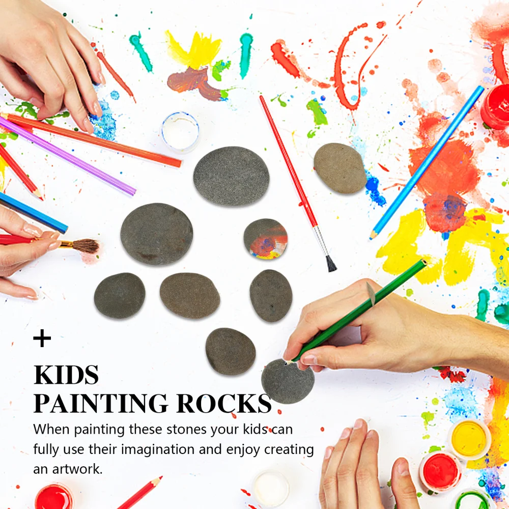

Pcs Smooth Flat Painting Rocks Kids DIY Graffiti Stones Craft Painting Rocks