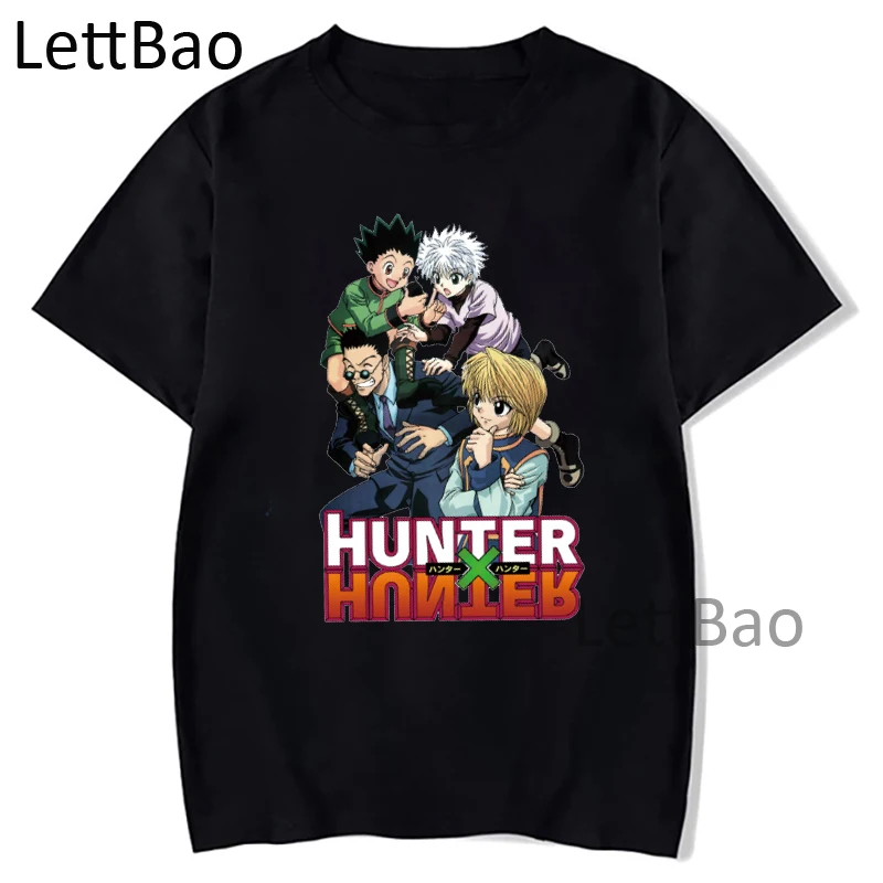 

Аниме Hunter X Hunter Killua Gon печатные T-рубашки для мужчин и женщин Harajuku 2021 новые модные смешные футболки с коротким рукавом в стиле хип-хоп Манга