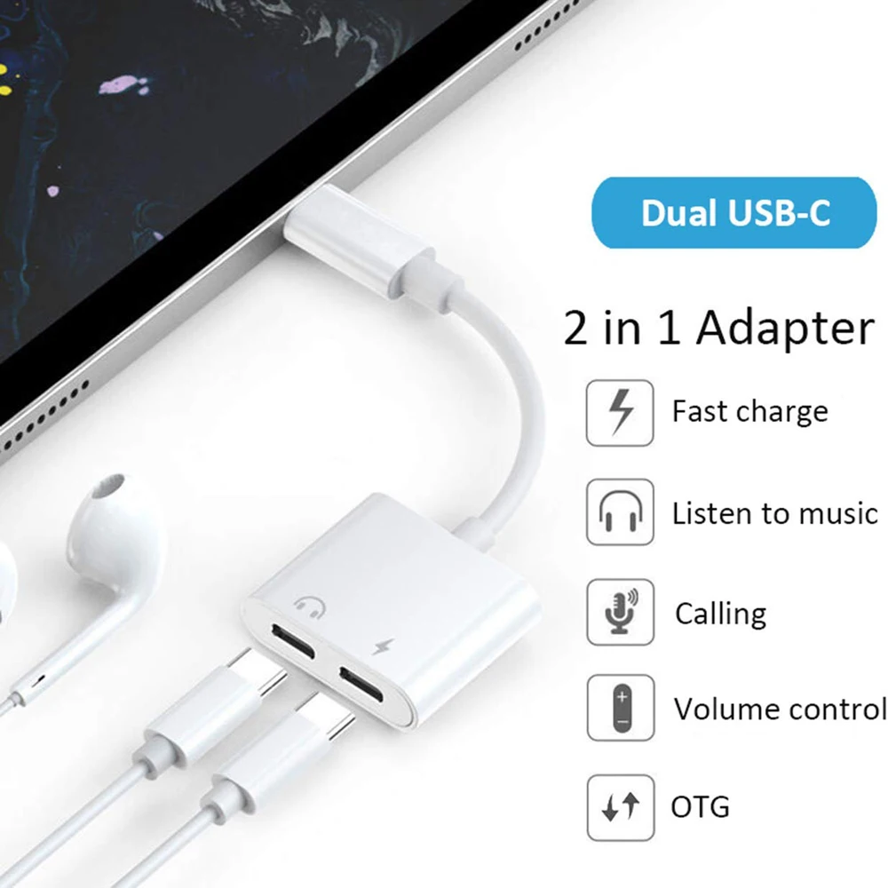 Olhveitra двойной тип C разъем AUX аудио наушники USB адаптер для samsung Xiaomi huawei Oneplus ключ