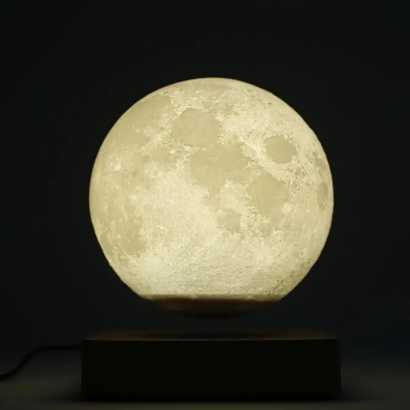 저렴한 Levitating Moon Lamp, 3D 인쇄로 자유롭게 공중에서 떠 다니는 회전 LED Moon Lamp에는 3 가지 색상 모드 (예, WH, Wh에서 변경