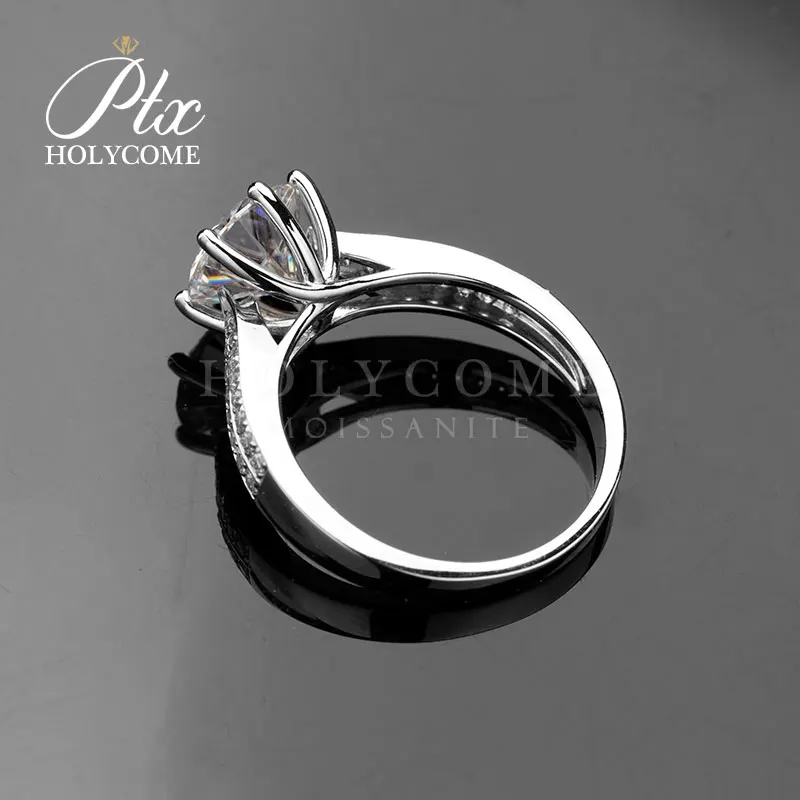 

14K White Gold Ring High Quality White loose Moissanite Ring Gemstone For The Engagement Jewelry Factory Black Friday Discount