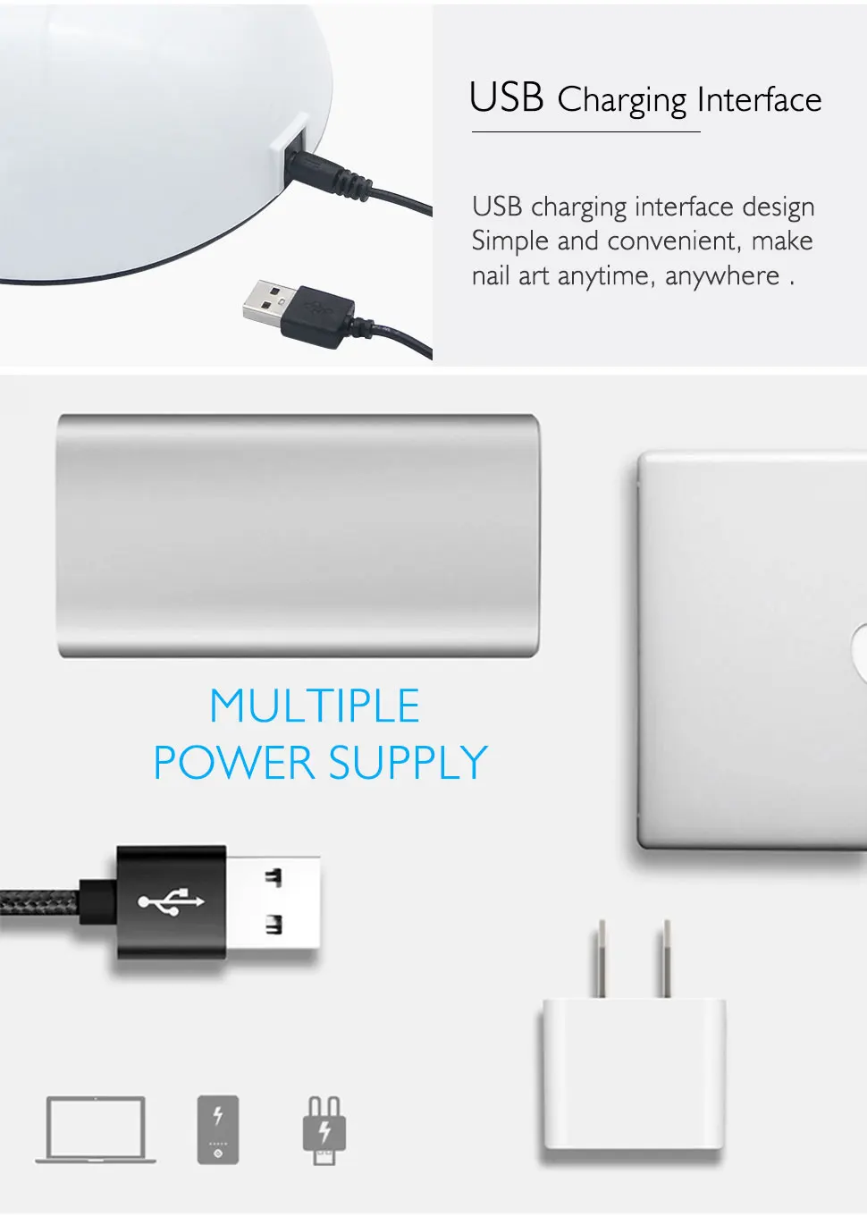LKE Светодиодный УФ-лампа для ногтей, Профессиональная USB Сушилка для ногтей, для маникюра, салонов, быстроотверждаемый Гель-лак для ногтей, 15 шт. Светодиодный УФ-лампа для педикюра
