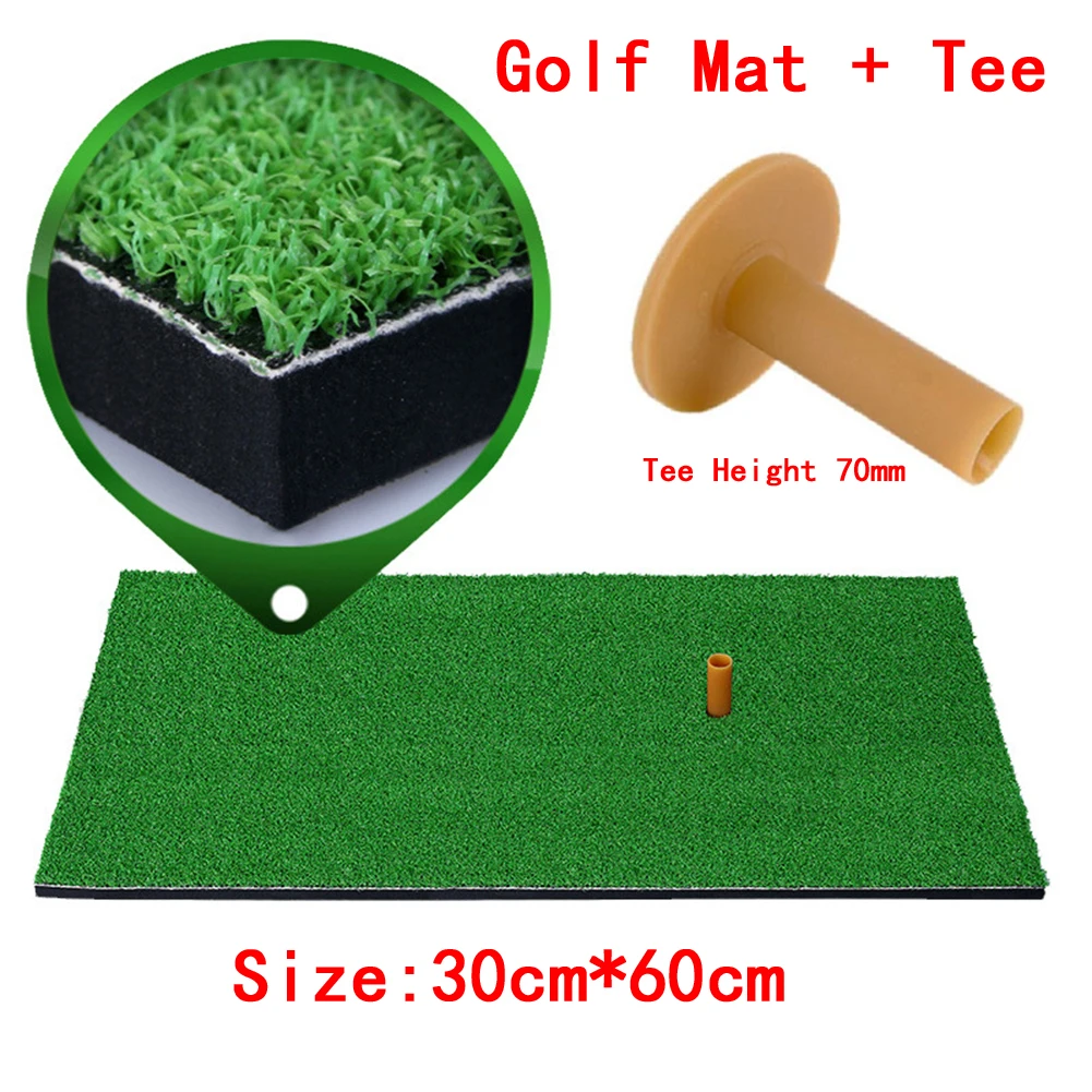 

1set Backyard Golf Mat Golf Training Aids Outdoor Indoor Hitting Pad Practice Grass Mat Game Training Mat Grassroots with 1 TEE