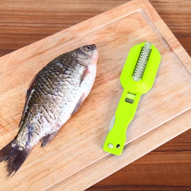 Colorful Kitchen Covered Scales Scraper Scraping Fish Killer Peeler Scale Brush | Дом и сад