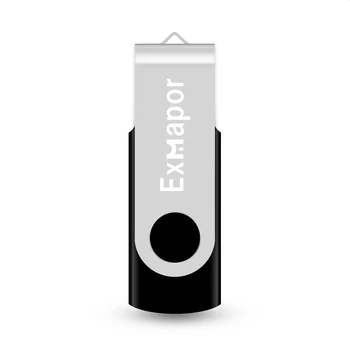 Exmapor 8GB USB 2.0 Flash Drives Swivel 8 GB Thumb Drives Memory Sticks Jump Drive Zip Drive with Led Indicator Black 1