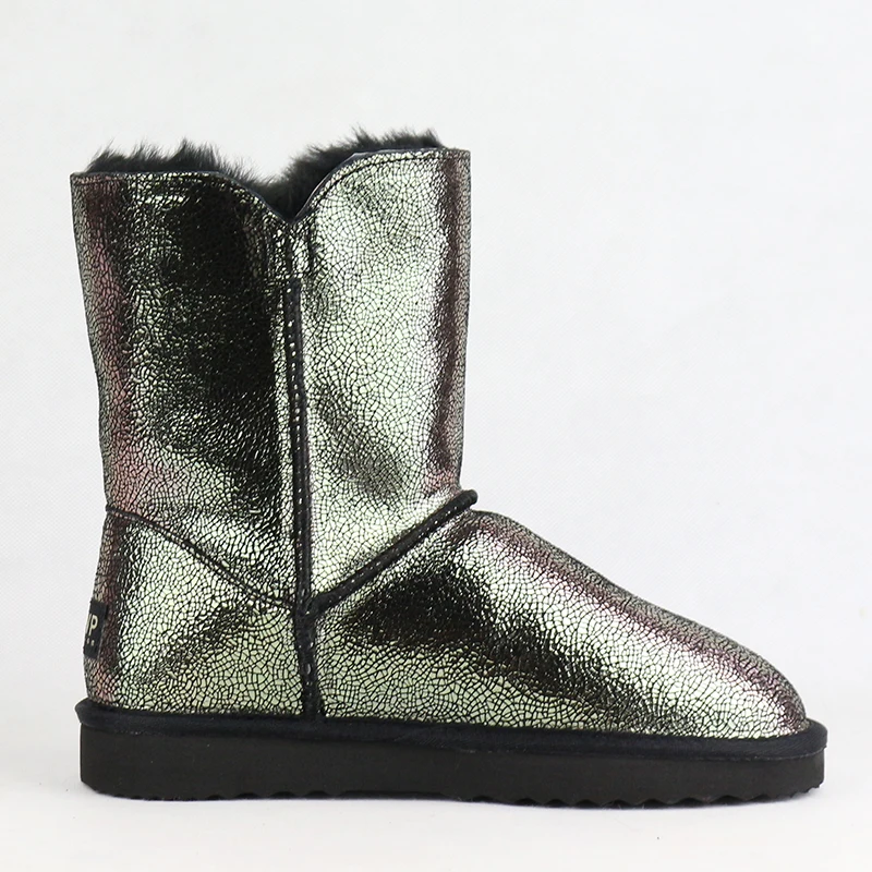 Женские Водонепроницаемые сапоги из натуральной воловьей кожи с натуральным