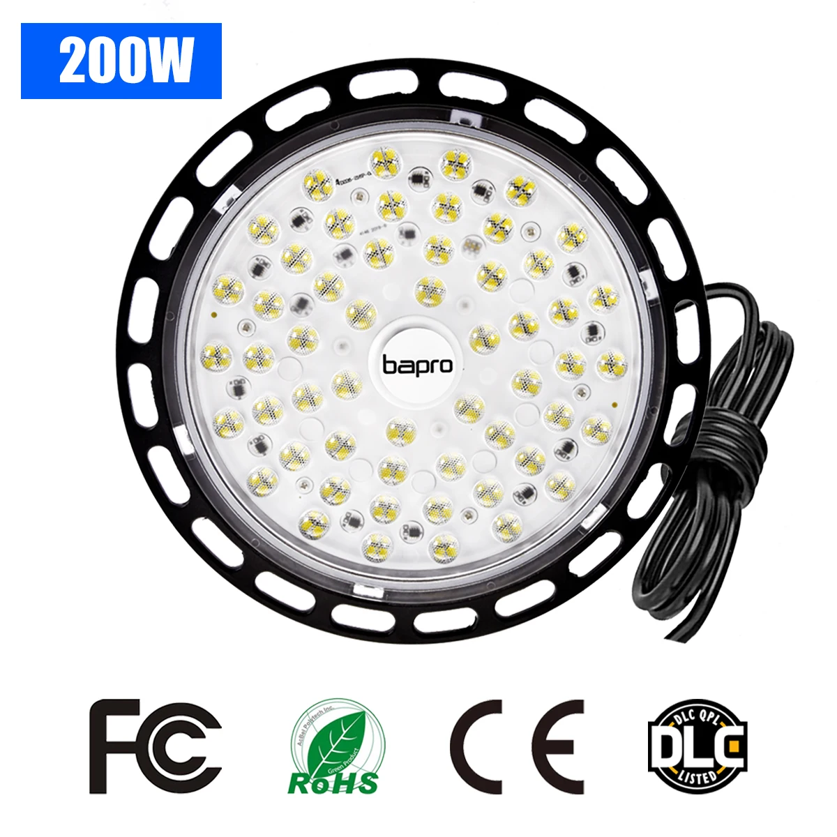 200W UFO Led High Bay освещение 100 Вт 200 Вт 300 Вт Водонепроницаемый IP44 гараж мастерская склад Highbay освещение промышленная Led машина лампа - Цвет: 200W