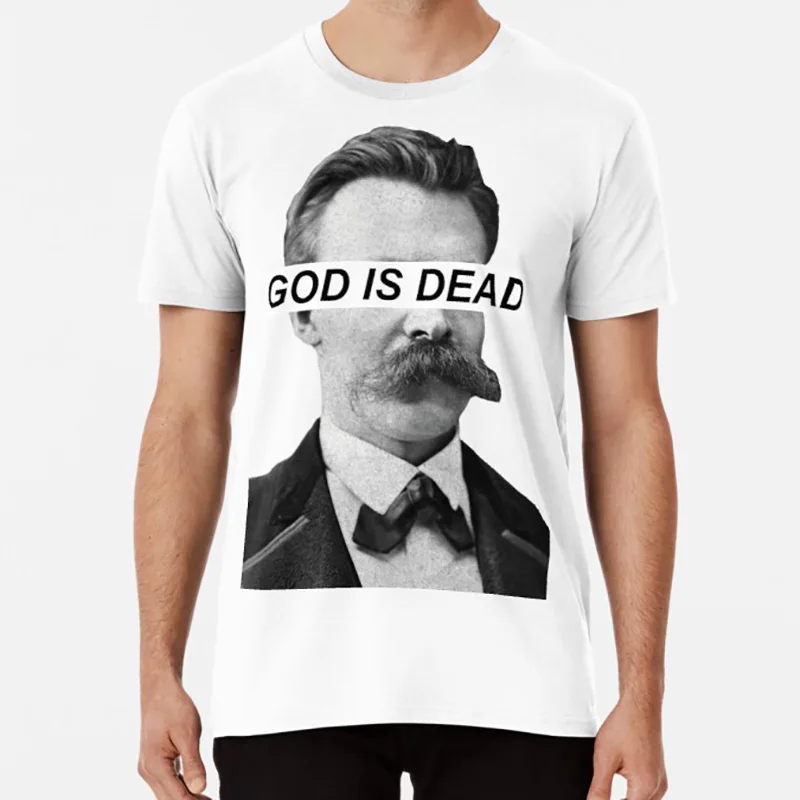 Белый God Is Dead t shirt god is dead friedrich nietzsche nihilist nihilism экзистенциальный экзистенциалист - Цвет: Белый