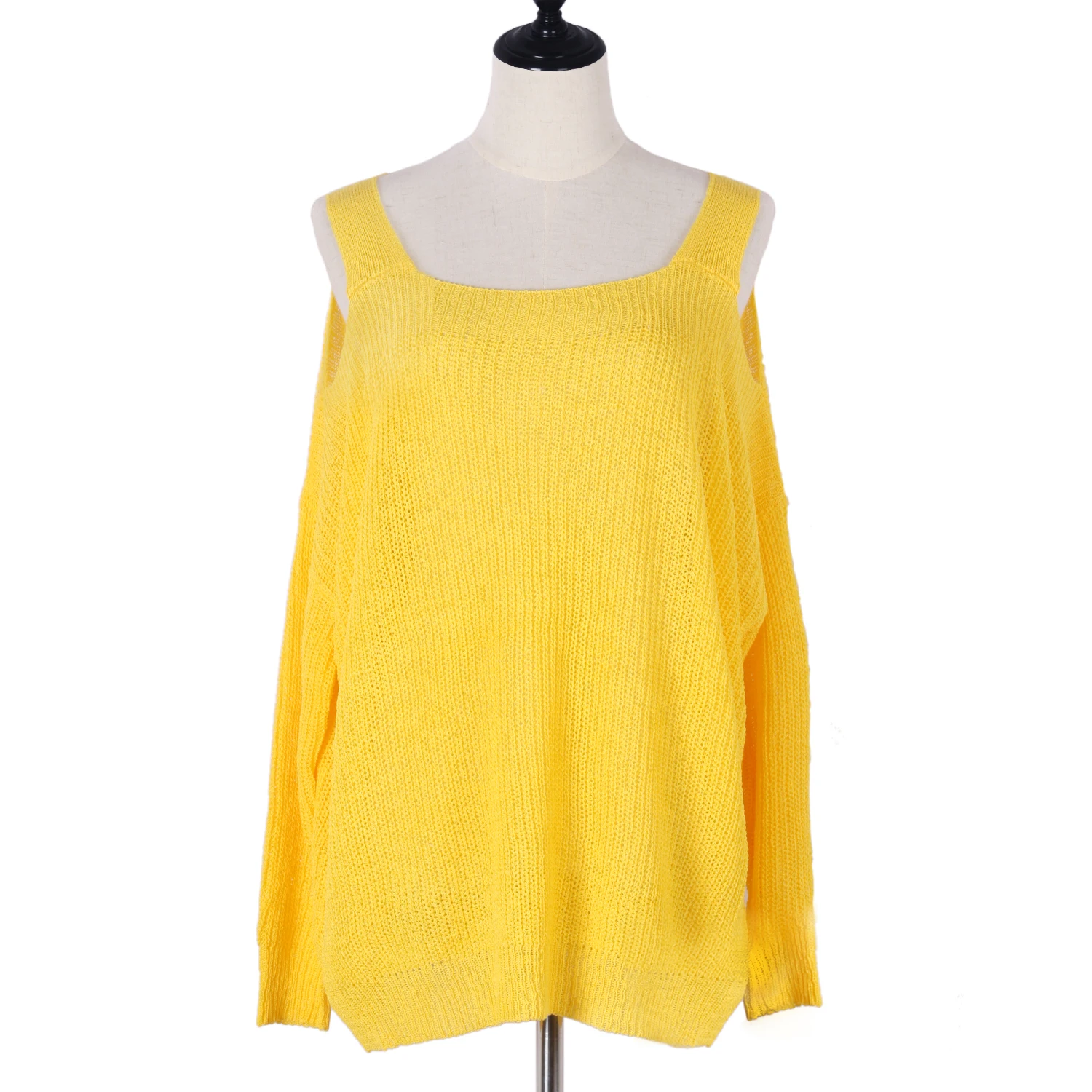 Женское платье Осень-зима водолазка с открытыми плечами трикотажное