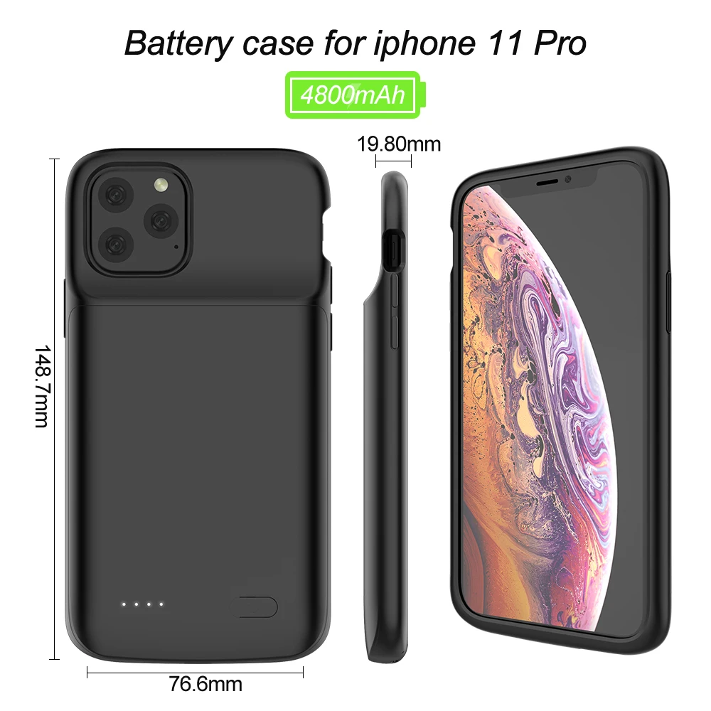 Для iPhone 11 Pro MAX чехол для зарядного устройства портативный внешний аккумулятор мягкий силиконовый внешний аккумулятор чехол для зарядки для iPhone 11
