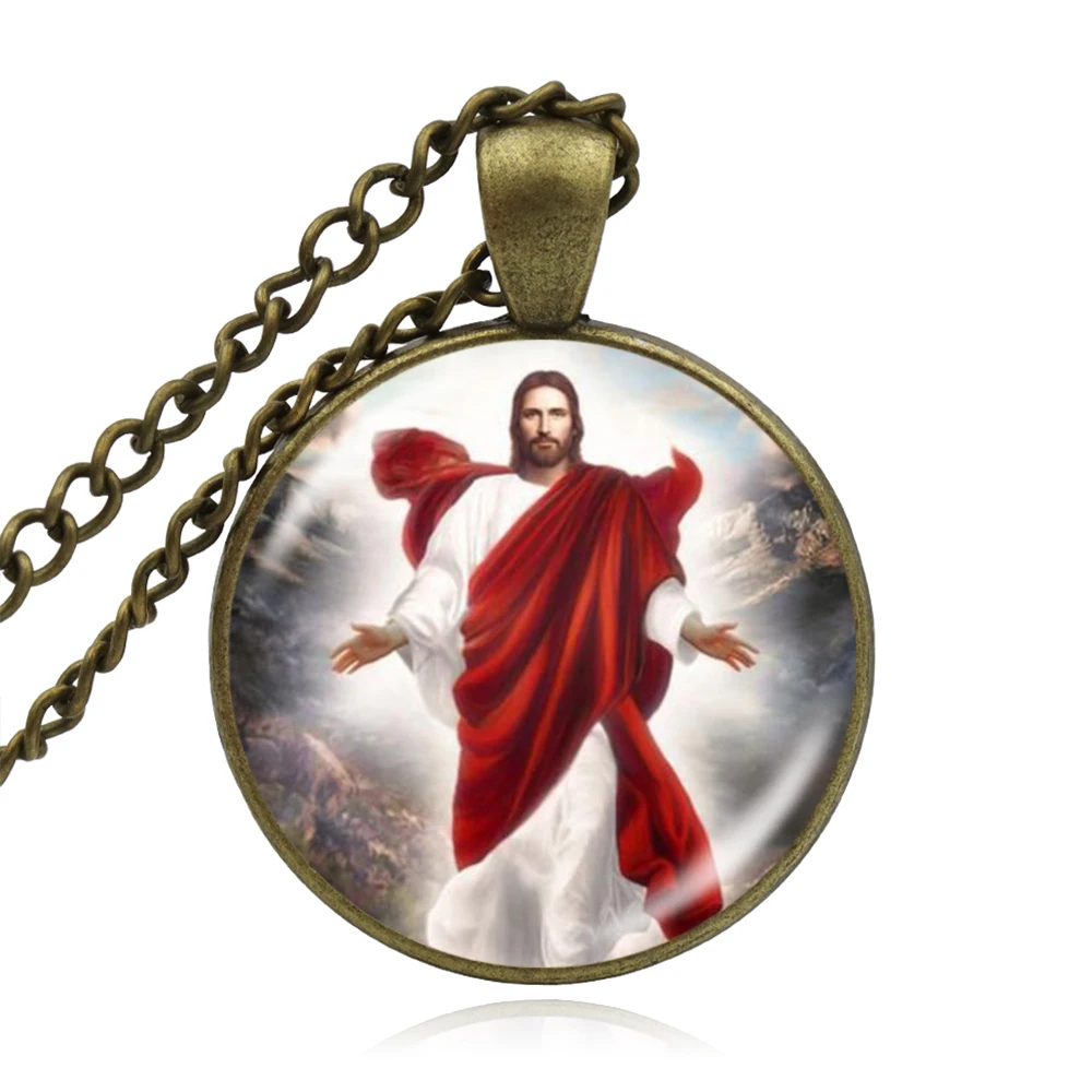 KARAIRIS модные ювелирные изделия Художественная печать стеклянный купол Бог кулон