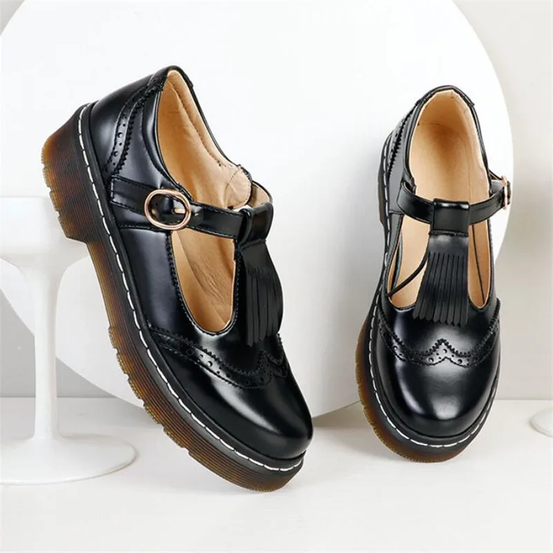 Черный + коричневый цвета удобные туфли на низком каблуке Женские туфли-оксфорды