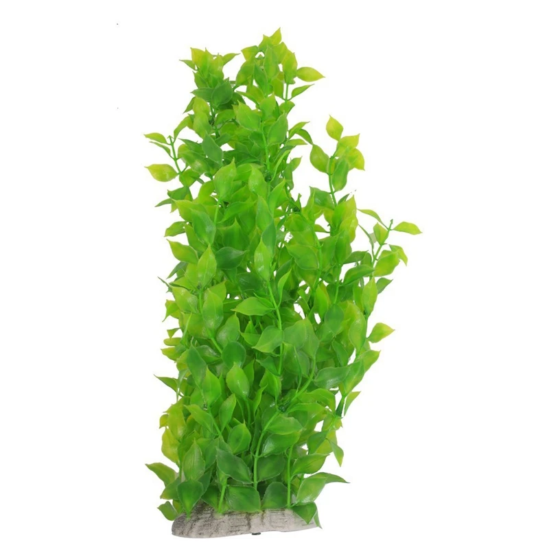 

40cm Plastic Green Leaves Water Plants Decoration for Fish Tank Aquarium