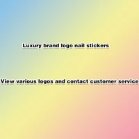 10pcs new trend brand logo nail stickers luxury brand logo nail stickers nail art manicure material decoration