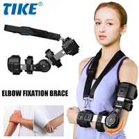 tike adjustable hinged elbow brace adjustable post op elbow brace with strap for support post op injury recovery left right arm