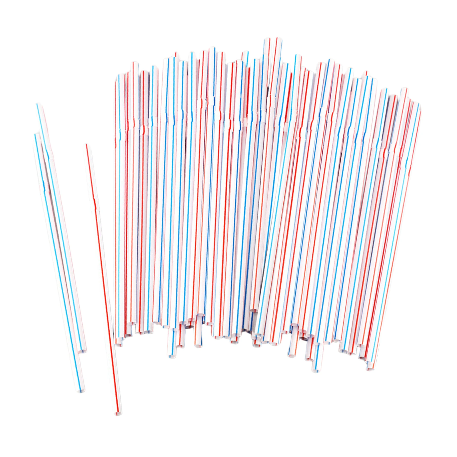 

100pcs 21cm Disposable Drinking Straws Bendable Straws for Parties BBQ