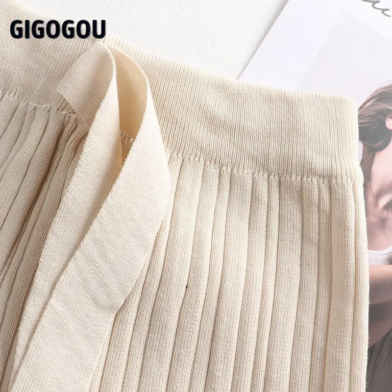 Женский трикотажный костюм GIGOGOU комплект из двух предметов: футболка с коротким