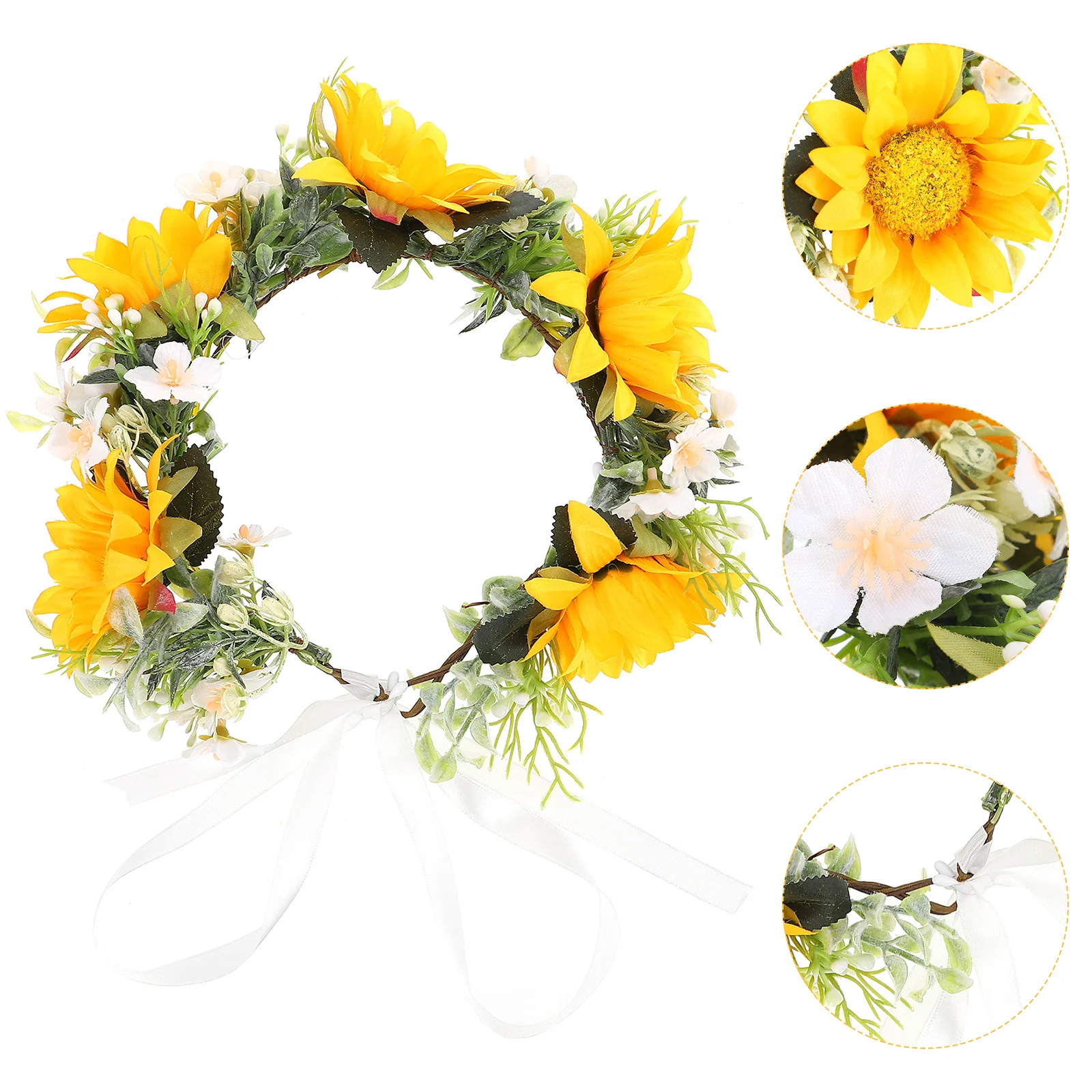 Повязка на голову в виде подсолнуха для невесты | Украшения и аксессуары