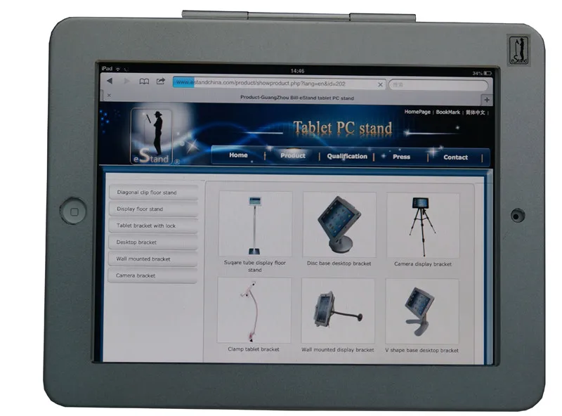 Miglior Tablet Di Sicurezza Serratura Del Supporto Del Display Supporto Di Montaggio A Parete Staffa Di Caso Anti-furto Dispositivo IPad2/3/4 Con In Metallo Con Serratura Caso E La Chiave
