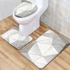 3 шт.комплект, Нескользящие напольные коврики для ванной и туалета