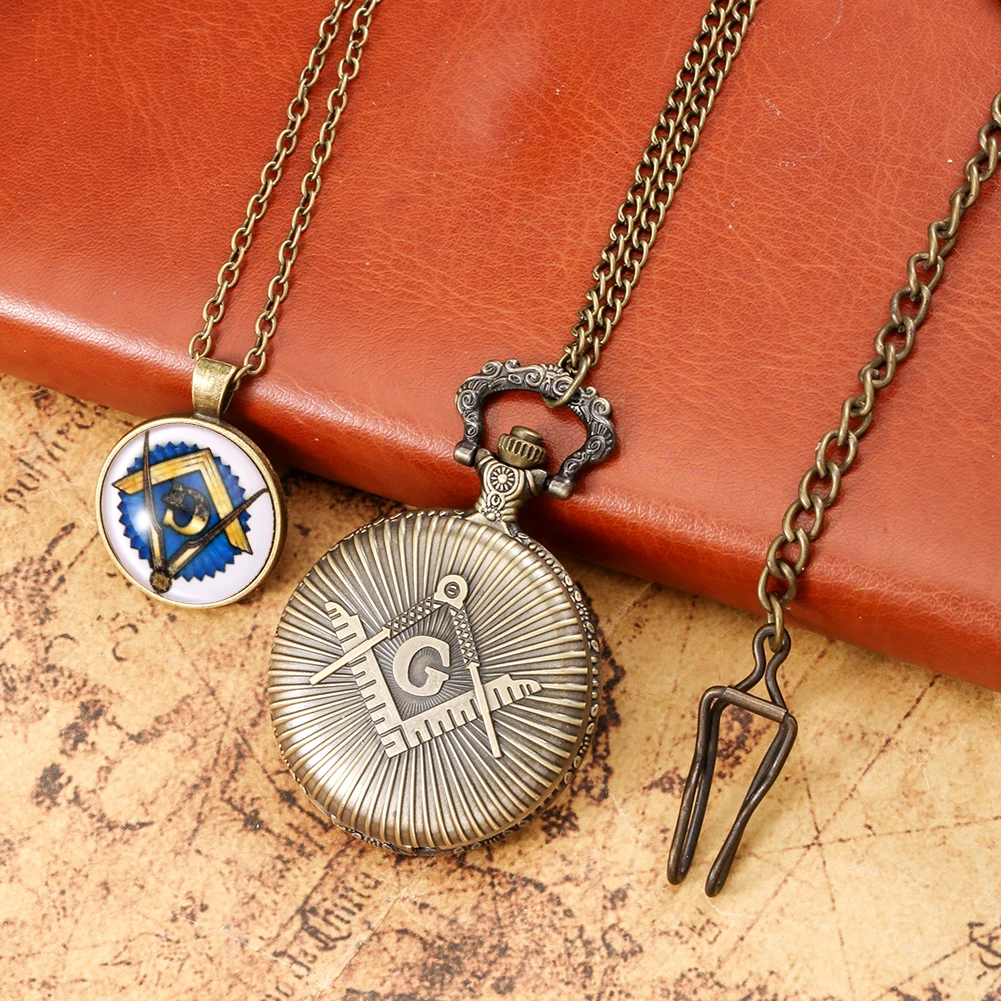 Fashion Quartz Pocket Watch Exquisite Necklace Pendant High Grade Gifts Sets with Gift Box for Friend