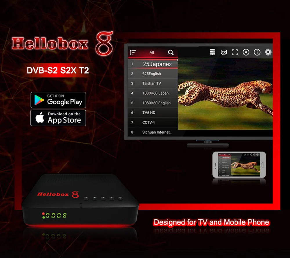 Новый спутниковый приемник Hellobox 8 ресивер стандарта DVB S2 комбинированный
