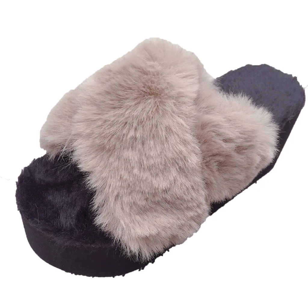 Женская обувь с открытым носком повседневные домашние теплые хлопковые Тапочки