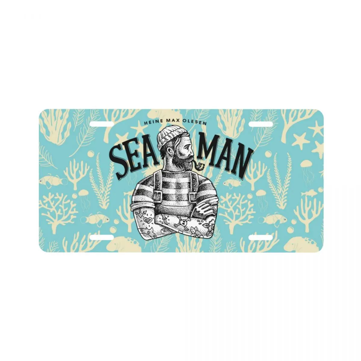 

Metal license plate decoration 15cmX30cm Sea Man pattern