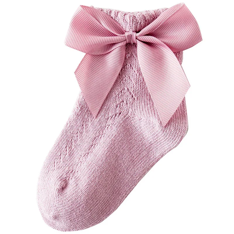 Детские милые белые носки принцессы Мягкие сетчатые в стиле &quotЛолита&quot с бантом