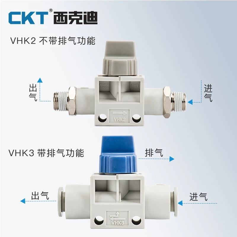 Пневматический ручной клапан CKT VHK3/фотосессия/06-06F/08-08F/10-10F/12F