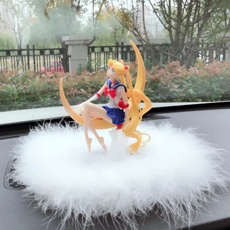 

Cartoon Sailor Moon GK Ornaments Cute Anime Car Interior Accessories Home Furnishing Decoration Girl Gifts PVC FIGURE