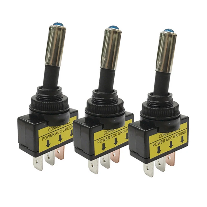 

ASW-15D 12V 20A Toggle Switch on Off 12mm LED Car Auto Toggle Switch 3pin SPST