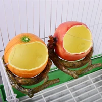 fruit shape bird feeder bowl orange pomegranate bird food water feeding bowl container feeders for crates coop pet feeder