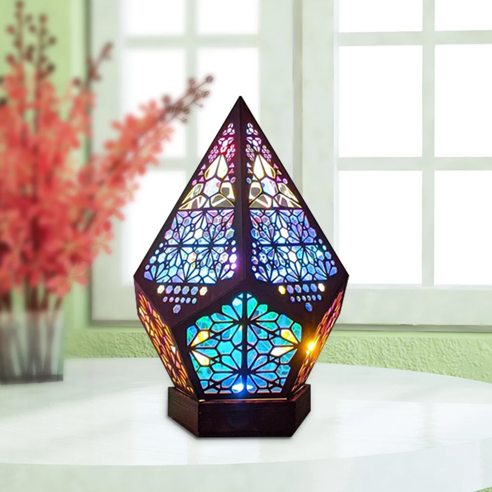 Светодиодный богемный угловой напольный светильник алмазная лампа с проекцией