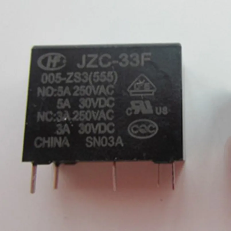 

10 шт., новые реле высокой яркости, 5 в постоянного тока, 10000 В постоянного тока, 24 В постоянного тока, JZC 33F 012 ZS3, Φ 012-ZS3 5A, 5 контактов