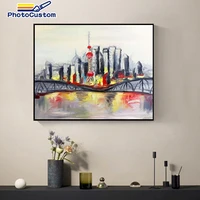 photocustom diy painting by numbers landscape on canvas for adults handpainted painting city art diy gift picture by numbers