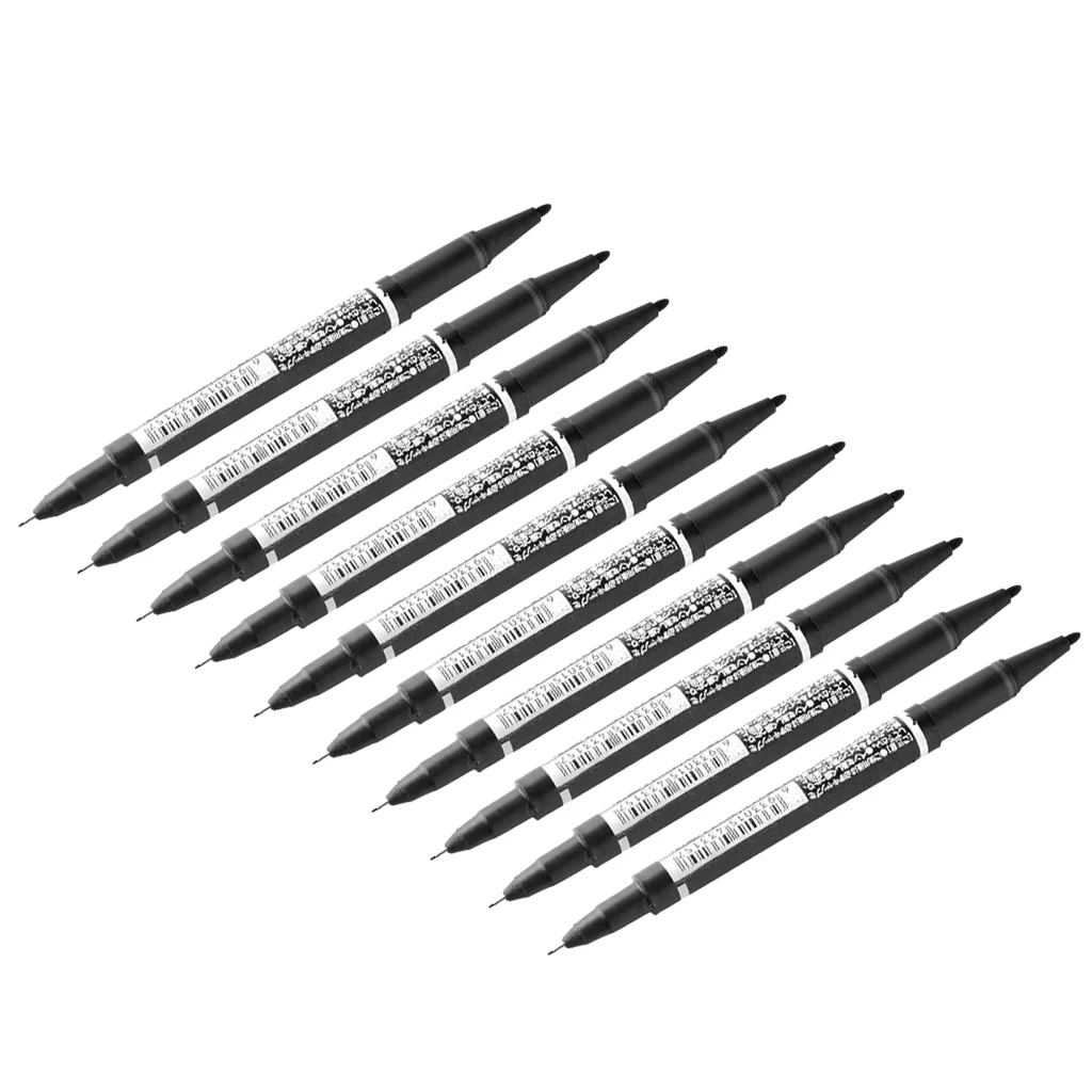 

Double Ended Marker Pen Highlighter Pens Paint Permanent Marker Pen Black