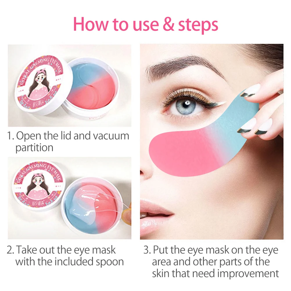 60 штук подушечки для глаз коллагеновая маска леди натуральные Увлажняющие