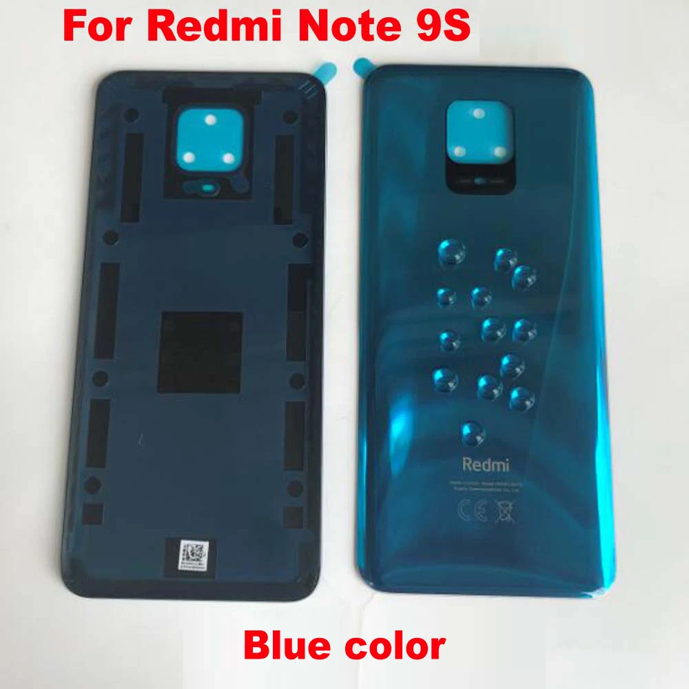 Задняя крышка батарейного отсека для Xiaomi 100% Note 9 Pro Note9 стеклянная панель с клеем