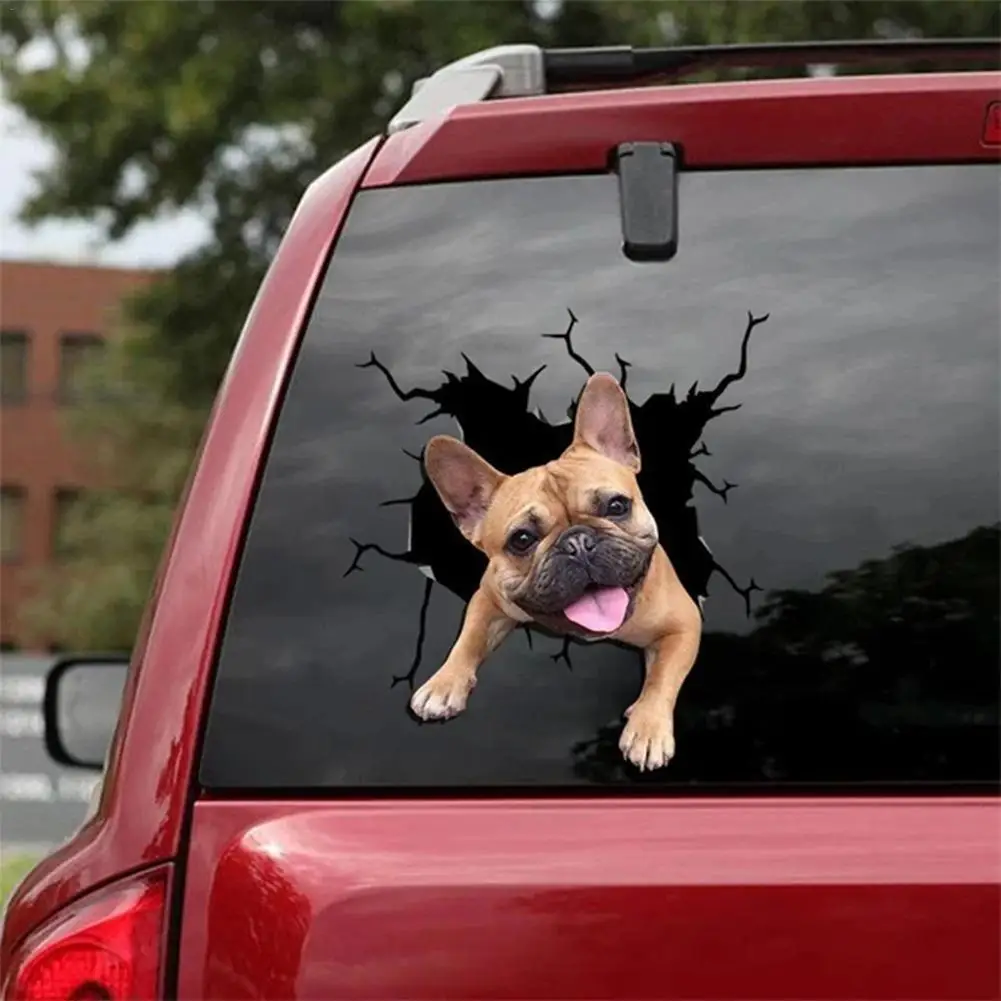 

Car Crack Cute Animal Dog Sticker Vinyl 3D Stereo Anime Creative Model Car Decal Sticker Can Funny Choose 4 I1E9