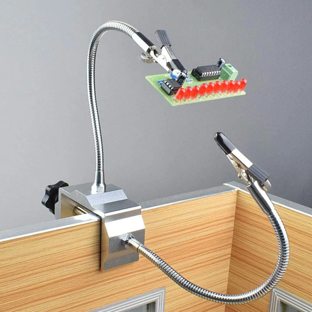 

New Flexible Helping Hands Soldering Iron Holder Flexible Universal Arms Welding Station Clamp for DIY Arts Electronic Repair