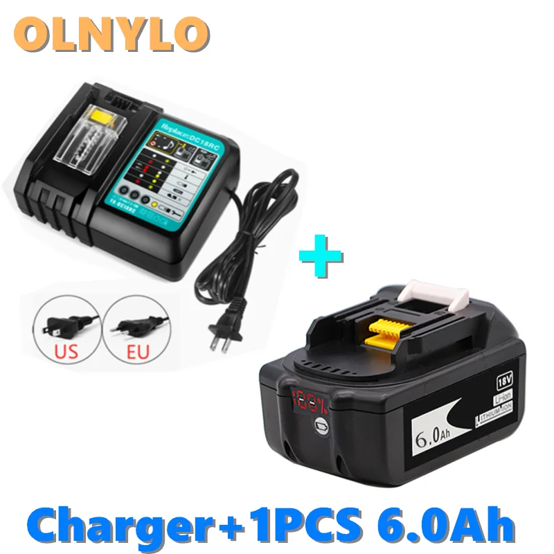 Аккумуляторная батарея BL1860 18 в 6000 мАч литий-ионная для Makita 6 Ач BL1840 BL1850 BL1830 BL1860B LXT400