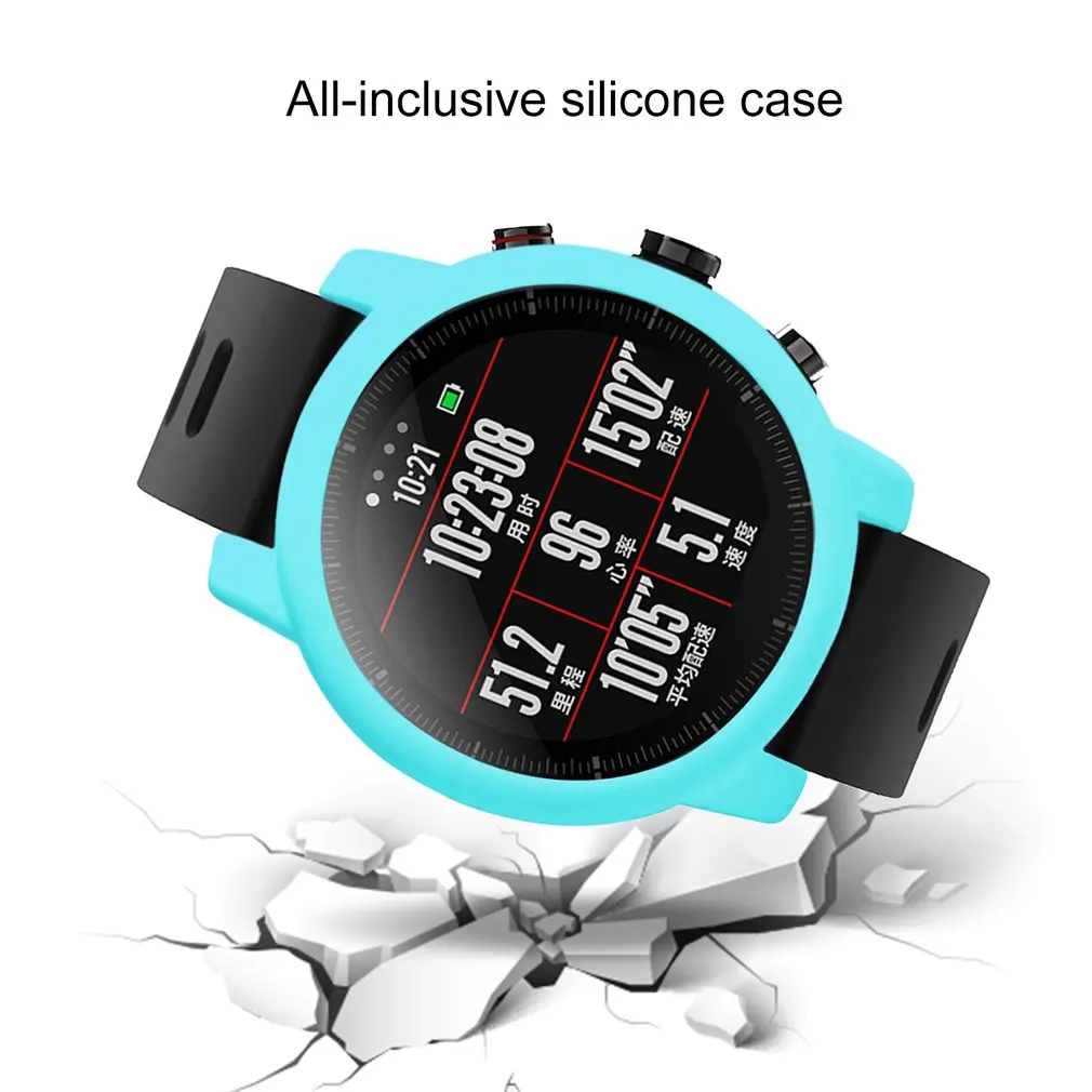 Защитный силиконовый чехол для наручных часов Amazfit Stratos 2 новинка высокое