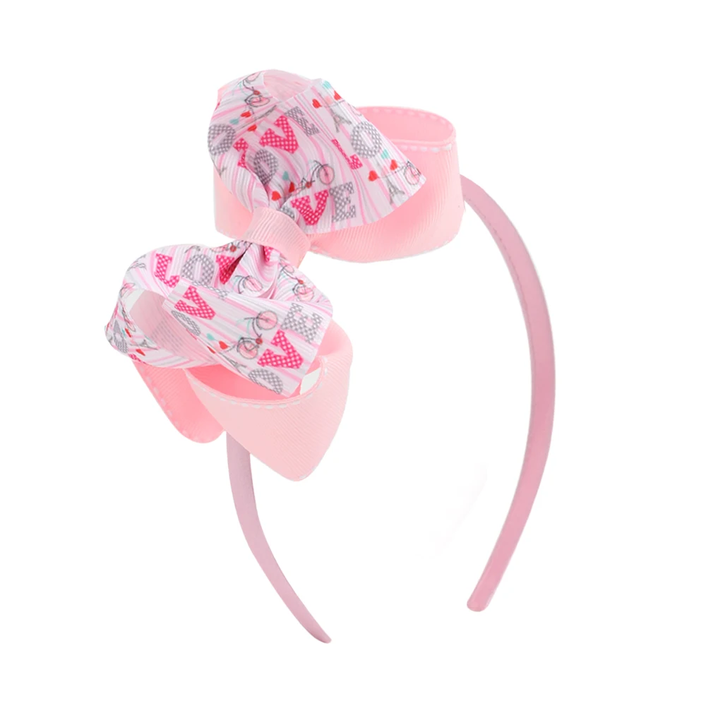 Повязка на голову с двойным бантом для девочек яркая Рождественская лента в