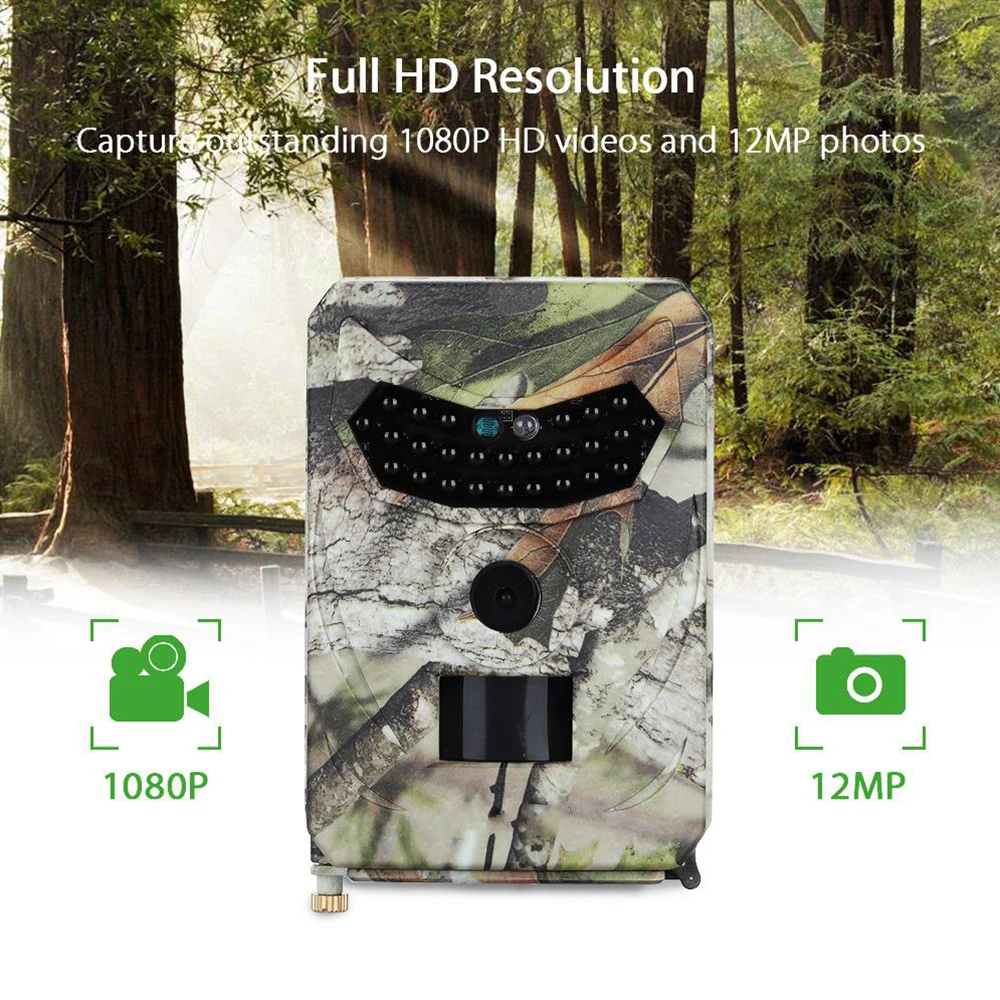 

Hunting Camera Photo Trap 12MP Wildlife Trail Night Video Trail Thermal Imager Video Cameras for Hunting Scouting Game